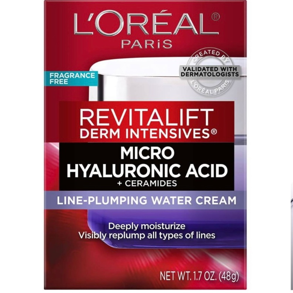 L’OREAL REVITALIFT - Micro Hyaluronic acid + Ceramides line-plumping water cream
